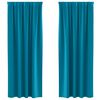 vidaXL Zavjese za blackout s prstenovima 2 pcs Tirkizna 245 x 140 cm