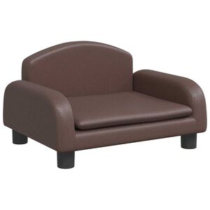 vidaXL Krevet za pse smeđi 50x40x30 cm od umjetne kože