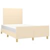vidaXL Okvir kreveta bez madraca krem 120x190 cm od tkanine