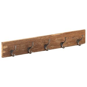 vidaXL Vje&scaron;alica za hodnik s 5 kuka 100x2,5x15 cm od obnovljenog drva
