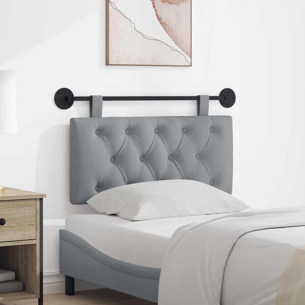 vidaXL Držeće uzglavlje Zidne Svijetlo siva 100 x 55 x 7 cm tkanina