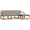 vidaXL Set vanjskih sofa 4 kom. Prirodna i svjetlosiva