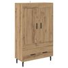 vidaXL Highboard Umjetnički hrast 69,5 x 31 x 115 cm Konstruirano drvo