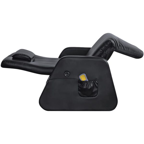 vidaXL Masažna fotelja od umjetne kože crna