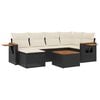 vidaXL 7-dijelni set vrtnih sofa od poliratana s jastucima crni