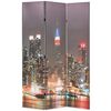 vidaXL Sklopiva sobna pregrada sa slikom New Yorka noću 120 x 170 cm