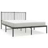 vidaXL Metalni okvir za krevet s uzglavljem crni 140x200 cm