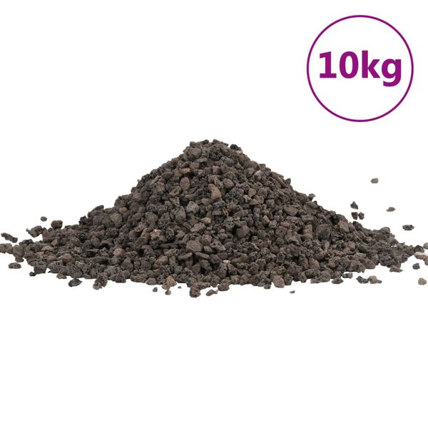 vidaXL Bazaltni &scaron;ljunak 10 kg crni 5-8 mm