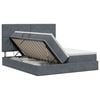 vidaXL Krevet s od storage s uzglavljem Tamnosiva 180 x 200 cm Bar&scaron;un