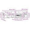 vidaXL Set vanjskih sofa s jastukom 7 pcs Prirodna i svijetlo siva