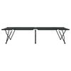 vidaXL Sklopivi kamperski krevet 2 pcs Crna 206 x 76 x 74 cm
