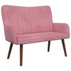 vidaXL Sofa za dvije osobe Ružičasta 115 x 61 x 87 cm Bar&scaron;un