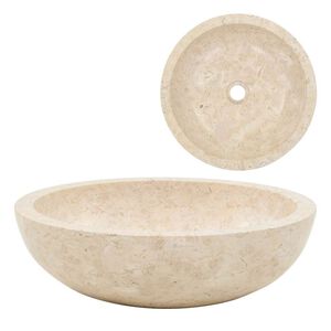 vidaXL Umivaonik 40 x 12 cm mramorni krem