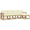 vidaXL Set vanjskih sofa s jastukom 5 pcs Bijela i krem