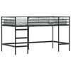 vidaXL Okvir Krevet za Dječji Loft Jednobojno Crna 107 x 203 cm Čelik