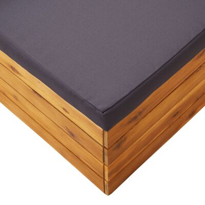 vidaXL 6-dijelna vrtna garnitura s jastucima bagremovo drvo tamnosiva