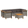 vidaXL 7-dijelni set vrtnih sofa sivi od poliratana