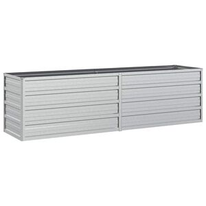 vidaXL Povi&scaron;ena vrtna gredica 160 x 40 x 45 cm pocinčani čelik srebrna