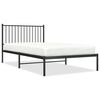 vidaXL Metalni okvir za krevet s uzglavljem crni 107x203 cm