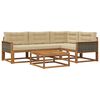 vidaXL Set vanjskih sofa s jastukom 5 pcs Prirodna i bež