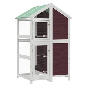 vidaXL Kućica za ptice Boja kave 91,5 x 53 x 170cm od masivne borovine