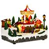 vidaXL Božićno selo s vrtuljkom SALO 25,5 x 16 x 21,5 cm Smola &Scaron;areni