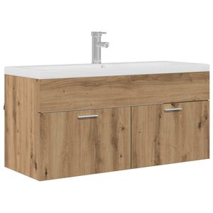 vidaXL Kupaonski ormar Umjetnički hrast 100 x 38,5 x 46 cm