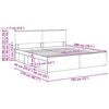 vidaXL Krevetna konstrukcija s uzglavljem Dimljeni hrast 180 x 200 cm
