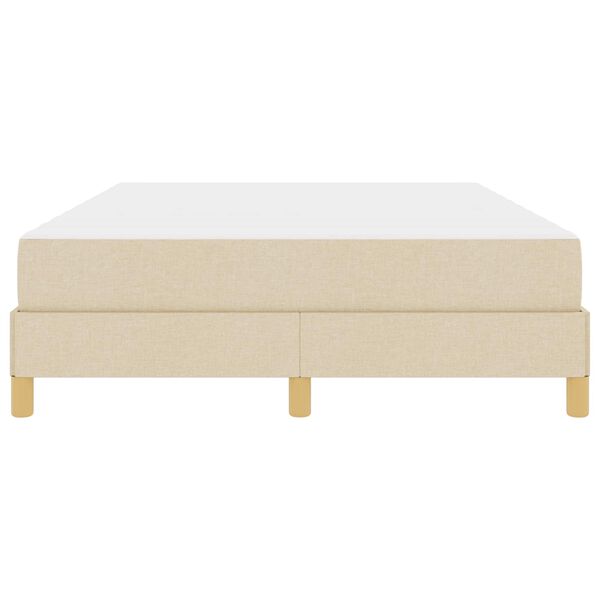 vidaXL Krevet s opruga kutije s madracem Krema 140 x 200 cm tkanina