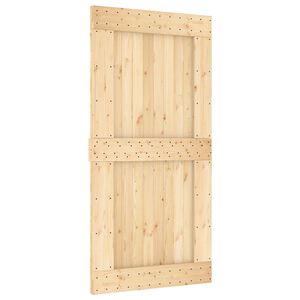 vidaXL Klizna vrata NARVIK Prirodna i crna 100 x 210 cm (213,5 cm)