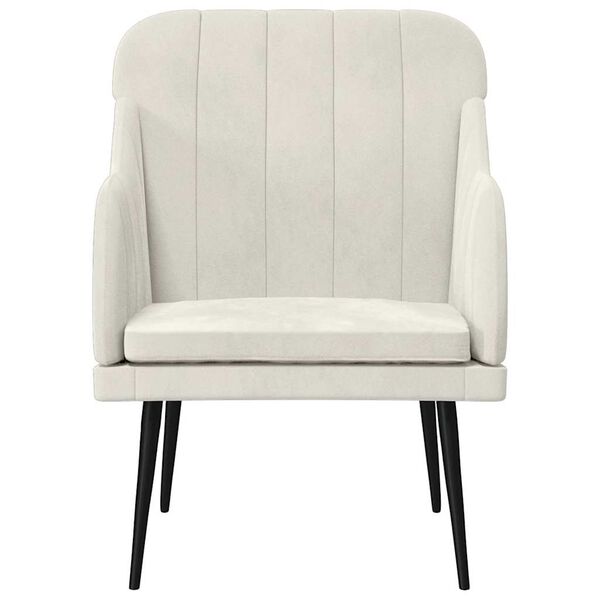 vidaXL Fotelja krem 63 x 76 x 80 cm bar&scaron;unasta