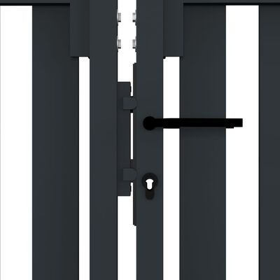 vidaXL Dvostruka vrata za ogradu od čelika 306 x 125 cm antracit