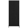 vidaXL Highboard Zidne Crni hrast 69,5 x 34 x 180 cm Konstruirano drvo