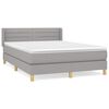 vidaXL Krevet box spring s madracem svjetlosivi 140x200 cm od tkanine