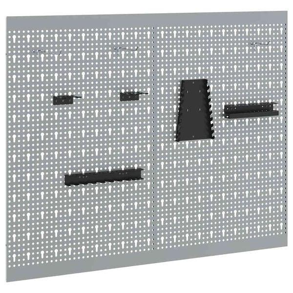 vidaXL Klupa za pohranu 2 pcs Siva 100 x 1 x 80 cm