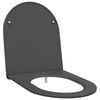 vidaXL WC daska Antracit 47 x 36 x 3,4 cm Duroplast