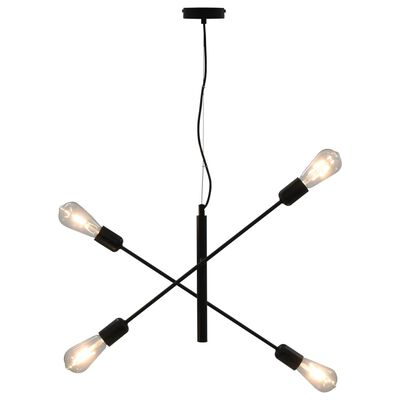 vidaXL Stropna svjetiljka sa žaruljama sa žarnom niti 2 W crna E27