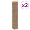vidaXL Role jute 2 kom 0,5x50 m 100 % juta 200 g/m&sup2;