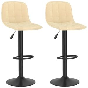 vidaXL Barski stolci 2 kom krem baršunasti