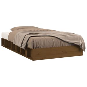 vidaXL Okvir za krevet boja meda 75x190 cm mali od masivnog drva