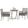 vidaXL Bistro set za vrt 3 pcs Siva poliratan