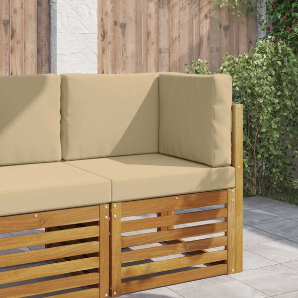 vidaXL Jastuk za vanjsku sofU 3 pcs Bež Poliester