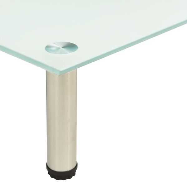322762 vidaXL TV Stand Frosted 60x35x17 cm Tempered Glass