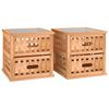 vidaXL Noćni ormarići 2 kom 34 x 34 x 34 cm od masivnog drva oraha