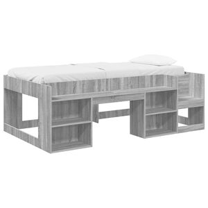 vidaXL Krevet za djecu s ladicama Siva Sonoma 80 x 200 cm
