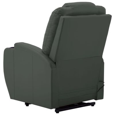 vidaXL Masažna fotelja na podizanje od umjetne kože antracit