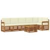 vidaXL Set vanjskih sofa 7 kom. Prirodna i krem Poliester