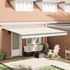 vidaXL Skrovita tenda Krem i Siva 400 &times; 300 cm Platno i Aluminij