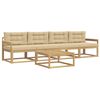 vidaXL Set vanjskih sofa 4 kom. Bijela i bež