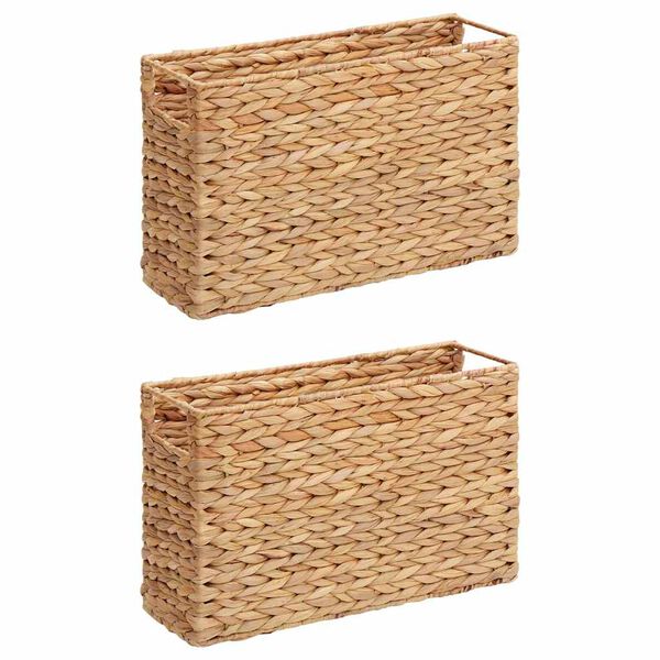 vidaXL Ko&scaron;are za časopise 2 pcs Prirodna 39 x 14 x 25 cm Zumbul